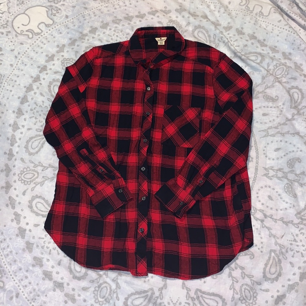 Woolrich Red Black Buffalo Plaid Flannel Long Sleeve Cotton Shirt Sz XL